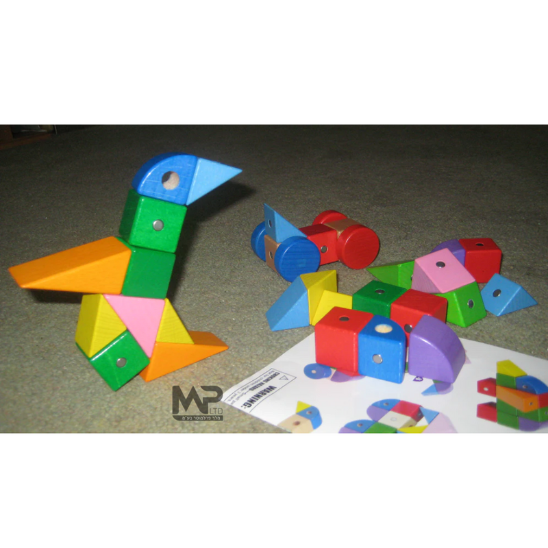 קוביות עץ מגנט גוגו