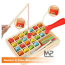 משחק דגים עץ מגנט + תרגילי חשבון