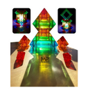 משחק פירמידה שקוף-צבעוני לשולחן אור