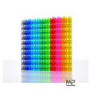 משחק הרכבה שקע תקע קוביות - שקוף צבעוני