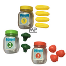 מיון צנצנות כמות וצבע