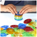 השחלת כפתורים שקוף - חור קטן