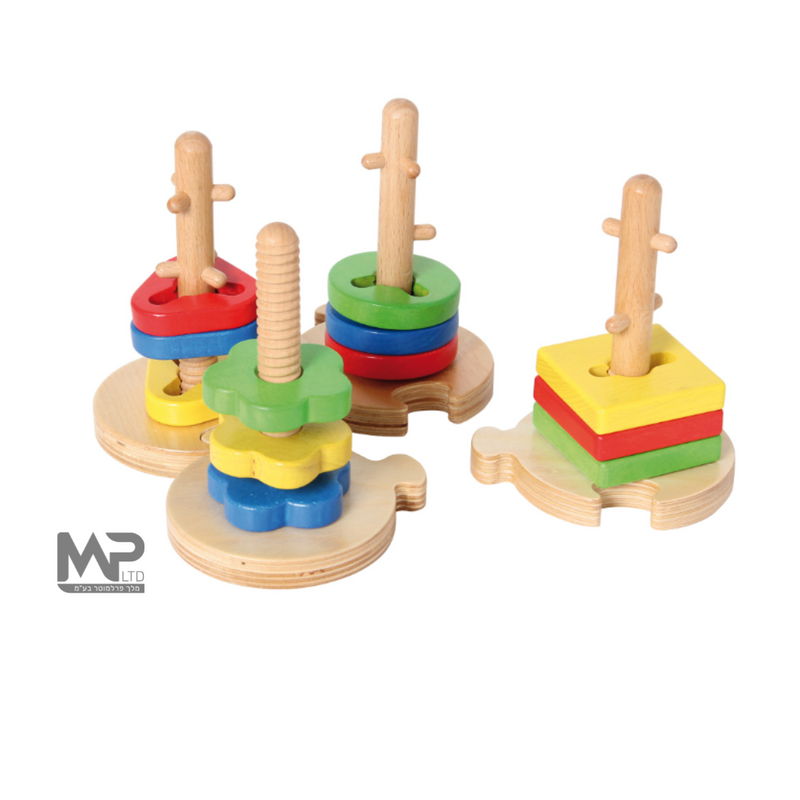 השחלת צורות לעמודים גוגו