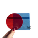 צורות גאומטריות שקוף-צבעוני לשולחן אור