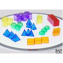 36 קוביות גאומטריות שקוף צבעוני