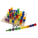 משחק יתדות שקוף-צבעוני