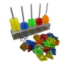 מגדלון צורה וצבע שקוף צבעוני