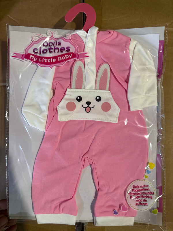 בגדי בובה-אוברול ורוד