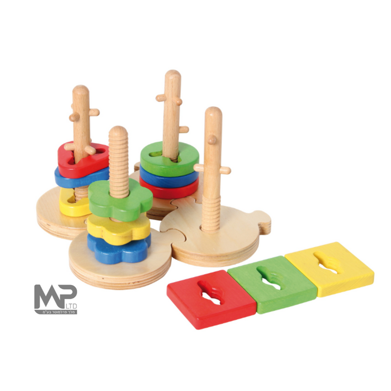 השחלת צורות לעמודים גוגו