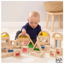 סט 24 קוביות עץ מראה