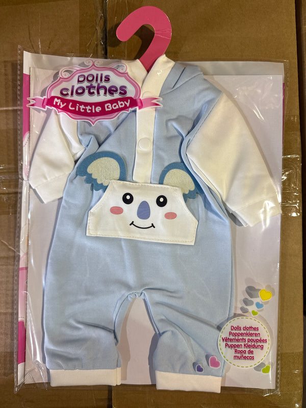 בגדי בובה- אוברול תכלת