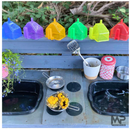 משפך חול-מים שקוף