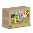 מתקן פעילות שער כדורגל+עמוד כדורסל+מגלשה Smoby