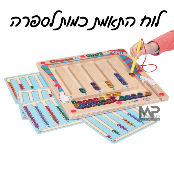 לוח מגנט התאמת כמות לספרה גוגו