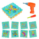 משחק מברגה + משטח הברגות מואר 200 חלקים