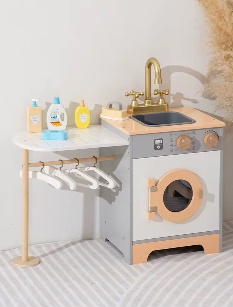 מכונת כביסה מעץ