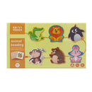 השחלת חרוזים מעץ - בעלי חיים