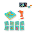 משחק מברגה + משטח הברגות מואר 200 חלקים