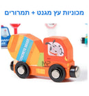 מכוניות עץ מגנט
