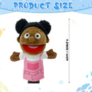 בובות כפפה פה נפתח - משפחה כהה סט 6 י״ח