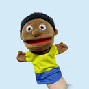 בובות כפפה פה נפתח - משפחה כהה סט 6 י״ח