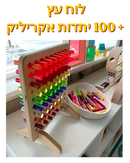 לוח עץ + 100 יתדות אקריליק