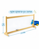מחיצה עץ-פרספקס שקוף