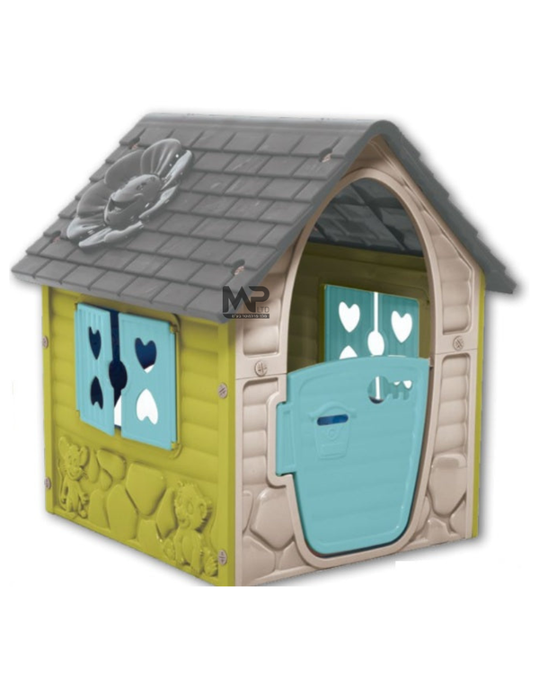 בית לחצר הונגרי - אפור כחול ירוק