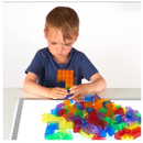 משחק הרכבה שקע תקע קוביות - שקוף צבעוני