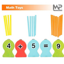 משחק דגים עץ מגנט + תרגילי חשבון